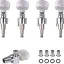 5pcs Sliver Alloy Banjo Geared Machine Head Gear ratio: 4:1 with Pearl Buttons