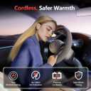 AUTOWEOL Wireless Heated Steering Wheel Cover, Cordless & Rechargeable Steering Wheel Warmer for Car, Fast Heating, Soft Grip, Fits 14.5"-15" Steering Wheels