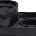 Normcore Espresso Tamping Station, 51mm 54mm Compact Tamping Station, Barista Corner Tamping Mat With Portafilter Stand, Coffee Tamper Holder Pad, Black