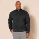 Amazon Essentials Men's Long-Sleeve Quarter-Zip Pullover Fleece Sweatshirt (Black, XL)