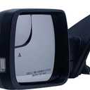 Replacement Driver Left Side Door Mirror Power and Heated Glass with Signal Light and BLIS Puddle Light Manual Folding Textured Back Cover for RAM 1500 from 2019 to 2024