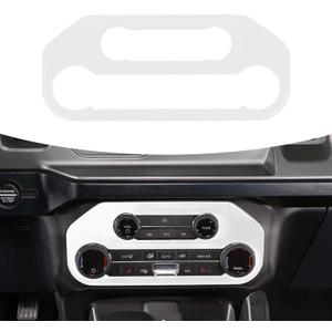 RAZPOY for Bronco Air Conditioning Switch Panel Cover, Center Console A/C Button Trim Compatible with 2021-2026 Ford Bronco Interior Accessories, White