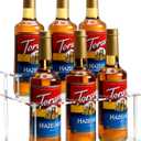 Acrylic Coffee Syrup Rack (6 Bottle Capacity),Syrup Bottle Holder Stand for Coffee Bar,Kitchen.Small Wine Rack for Bar,Family,Storage for Syrup,Wine,Condiments(Transparent)