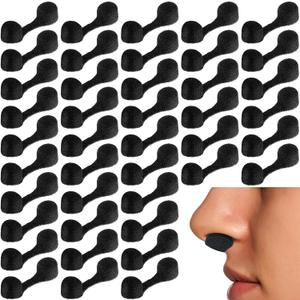 Tondiamo 100 Pieces Nose Plug Filter Disposable Nose Filter Sponge for Women Men Sunless Spray Tanning Outdoor Dust Construction Areas(Black)