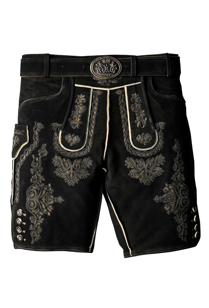 Authentic Lederhosen Men Shorts - Oktoberfest Outfits Men- German Lederhosen Mens - Genuine Leather Size 52