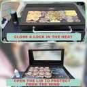 5857 Upgrade Glass Griddle Hinged Lid for Blackstone Omnivore 28 inch (2024 Model) Griddle Lid Hood,Clear View Grill Top Hard Cover for Blackstone 1517 2147 2206 2287 2269 Flat Top Grill Accessories