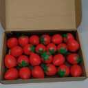Geosar 24 Pcs 2 Inch Strawberry Stress Balls Mini Foam Strawberry Stretchy Toys Fruit Party Favor Stress Relief Fidget Toy with Storage Bag for School Birthday Gift Bag Filler