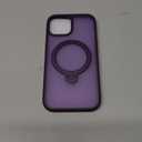 CACOE Magnetic Case for iPhone 15 6.1 inch with 360 Rotatable Ring Stand, Compatible with MagSafe Car Phone Mount, iPhone 15 Cases Cover Phone Holder for Desk Meeting/Videos Dark Purple