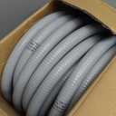 3/4inch 50ft Liquid-Tight Conduit and Connector Kit,Flexible Non-Metallic Liquid Tight Electrical Conduit Kit with 5 Straight and 3 90-Degree Connector Fittings,3/4 in. Dia