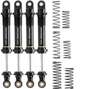 RC Shock Absorber S095 V2,4PCS 95mm,1/10 Scale Adjustable Shocks for 2-4KG MOA Shafty Axial SCX10 TRX-4 Crawler Trucks Upgrade Parts(S095 V2)