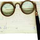 Creative Co-Op Brass Framed Spectacle Magnifying Glass, Black