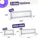 ComfyBumpy 1-Pack Bed Rail for Toddlers 55.5" L x 19.5" H | Toddler Bed Rails for Twin, Full, Queen & King Mattress Size | Swing Down Rail Guard | Mattress Side Rail for Kids | Gray