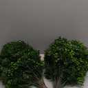 Artificial Boxwood Topiary Ball Trees,2 Set of 16'' UV Resistant Fake Evergreen Shrubs Bushes Plants with Ground Spike, Fake Plants for Outdoor Indoor Front Porch Garden