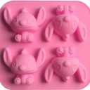 3 x Cute 4-hole Cartoon Star Baby Silicon Mold Tool for DIY Cake, Fondant, Baking, Biscuit, Soap, 3D Chocolates, Hard Candies, Desserts Decor.