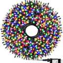 1000 LED 328ft 8 Modes with Timer Christmas String Lights IP55 Outdoor Waterproof UL Certificated Indoor Fairy Lights Garden Patio Wedding Christma Trees Parties Decoration Multicolor