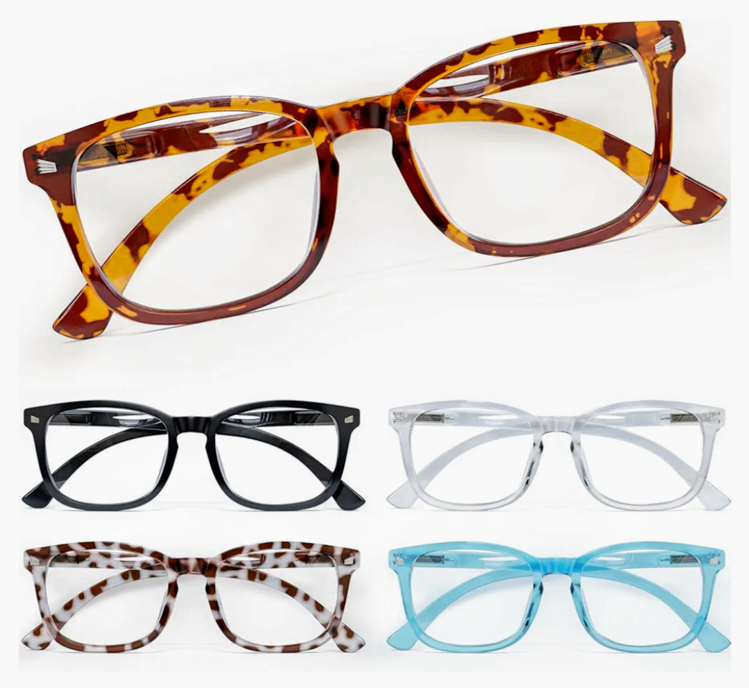 CCVOO Reading Glasses for Women/Men, Eyeglasses, Blue Light Readers for Women/Men, Computer Eye Glasses, Cheaters, +5.5