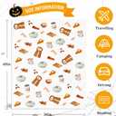 Luxury Fall Throw Blanket for Couch - Super Soft Flannel Autumn Blanket with Pumpkin Pie Spices Patterns, Cozy Lightweight Throw for Sofa, Bed, Living Room, 40"x30"