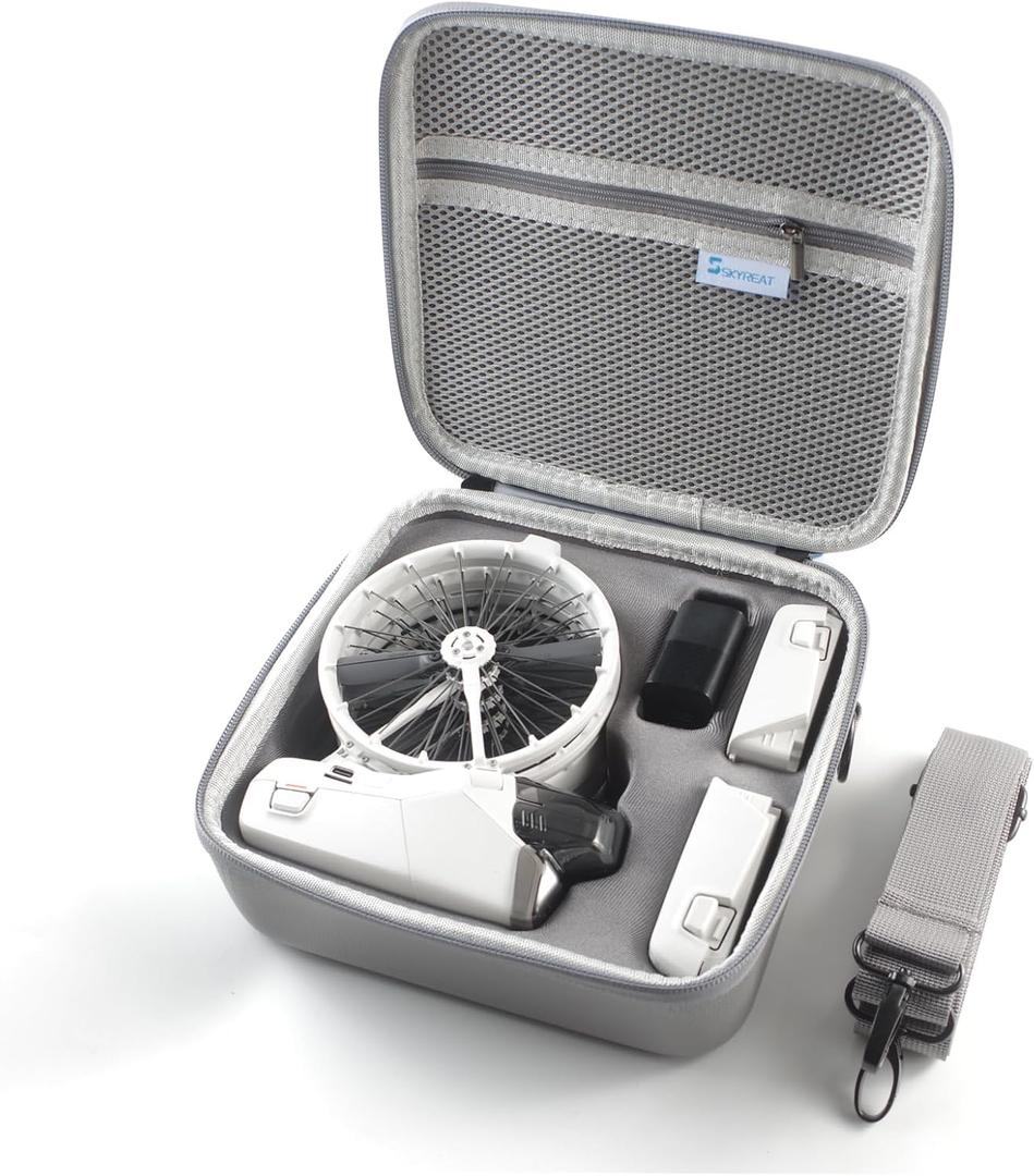 Skyreat Flip Case, Portable PU Leather Small Shoulder Bag for DJI Flip Drone and Batteries Accessories