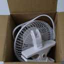 Comfort Zone Portable Clip on Fan with Fully Adjustable Tilt, Electric, 6 inch, Quiet, Indoor, 2 Speed, Mini Desk Fan, Table Fan, Airflow 6.53 ft/sec, Ideal for Home, Bedroom, Dorm & Office, CZ6C (White)