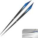 2 PCS Car Side Doors Blade Emblem Stickers, TPU 3D Fender Side Decoration Trim, Self-Adhesive Fashion Car Body Engine Hood Decal, Universal for Most Cars (Blue)
