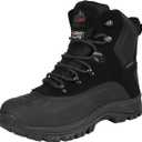 NORTIV 8 Men's Insulated Waterproof Construction Hiking Winter Snow Boots (10.5, Black/1)