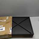 BAYN Metal Square Planter Box Tall Planters for Outdoor Plants Modern Heavy Duty with Drainage Holes for Outside Indoor Patio Deck - Black, 17x 17x 18