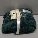 PAVILIA Emerald Green Chenille Throw Blanket for Couch Sofa, Soft Green Knit Throw with Tassel, Decorative Blanket for Bed Chair Living Room, Emerald Green 50x60