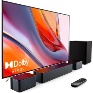 ULTIMEA 5.1 Home Theater Sound Bar Compatible with Dolby Atmos, Peak Power 410W, Sound Bars for Smart TV with Subwoofer, Surround Sound System, Adjustable Surround and Bass, Poseidon D60