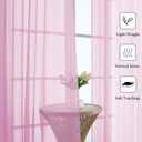 Lecloud Light Pink Sheer Curtains 108 Inches Long 2 Pcs, Airy Light Filtering Rustic Farmhouse Curtains for Bedroom, Dual Rod Pocket Solid Color Living Room Decor Drapes, Each Panel 59" W x 108" L