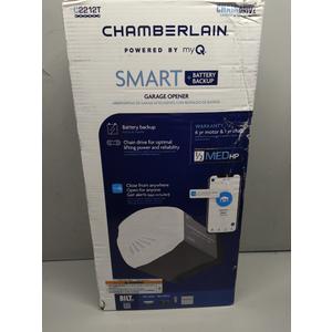 Chamberlain B4613T MYQ Smart Garage Door Opener, Ultra Quiet Belt Drive, Battery Backup, 3/4-HP Motor - Quantity 1