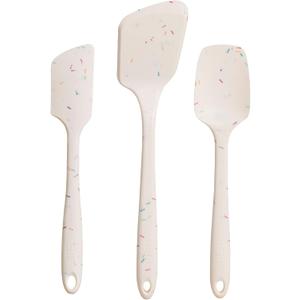 GIR: Get It Right 3 Piece Silicone Utensil Set - Spatula, Flip & Spoonula - Non-Stick - Heat Resistant - Dishwasher Safe - Baking Supplies - BPA & BPS Free - Sprinkles Silicone Spatula Set