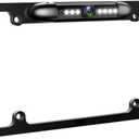 GLK License Plate Backup Camera HD Front Rear View Reverse Camera with 7 LED Night Vision 170 Degree Viewing Angle, Waterproof, for Cars