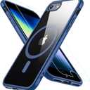 BESINPO Magnetic Case for iPhone SE 2022/SE 2020/8/7 Case, with Tempered Glass Screen Protector, [Compatible with MagSafe], Military Drop Shockproof Cover for iPhone SE 3/SE 2/8/7 4.7 inch,Blue