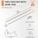 Picture Ledge Shelf, Floating Shelves for Wall, 44" W Set of 2, White