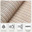 HENG FENG Outdoor Roller Shade 6'(W) x 8'(H) Patio Shades Roll up Outdoor Blinds Cordless Exterior Roller Shade Wand Operation for Patio Porch Gazebo Pergola,Beige
