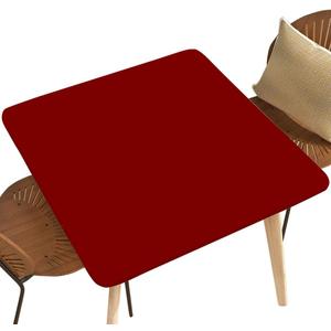 Waterproof Table Cloths for Square Table 60"x60", Wipeable Tablecloth Elastic for Indoor Outdoor Garden Picnic Party (Maroon)
