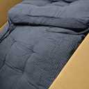 Juexica 4 Set Outdoor Patio Chair Cushions Corduroy Seat High Back Tufted Pillow Replacement Rocking Patio Chair Pads for Outdoor Indoor Home Office(Navy Blue), 20.47 x 20.47 x 3.54 inches