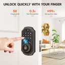 YHV Keyless Entry Door Lock with Camera Fingerprint Smart Door Lock with App Remote Control, Wi-Fi Connected Electronic Keypad Code Deadbolt Auto Unlock for Front Door