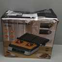 Panini Waffle Maker Combo | Panini Grill Press Sandwich Maker, Smokeless Indoor Grill, 1600W, 180 Open, Removable Plates, Stainless Steel, Ideal Kitchen Gift for Steak, Hamburger, Waffle