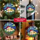 2 x Corgi Christmas Ornament, Starry Night Corgi Dog Hanging Ornaments 2025, Glossy Printed Ceramic Keepsake, Christmas Funny Gifts for Women Men Pet Lovers, Dogs Themed Tree Decorations (03. Corgi Vangogh)