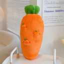 MMTTAO Carrot Plush Toy Vegetable Stuffed Animal Pillow Carrot Plushie Toy Stuffed Cute Soft Plushies Collection Fluffy Hugging Plush Pillow Cushion Home Decoration Gift for Kids Girls Boys, 28Inches