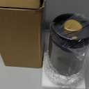 LOEZ Airless Vacuum Coffee Canister, Borosilicate Glass Food Storage Jar with Pump Lid to Stop Oxidation, for Beans, Tea & Dry Goods (60oz/1800ml - Gray)