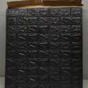 11-Pack 64 Sq.Ft Peel and Stick 3D Wall Panels for Interior Wall Decor, Black Brick Wallpaper