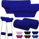 SPRING SEAON Crutch Pads and Hand Grips Set - Soft Underarm Cushion Pads and Handle Covers for Crutches, Breathable & Washable Padding for Adult & Youth Crutches-Comfortable Armpit Support (Royal Blue)