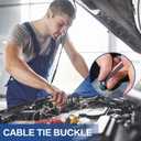 150Pcs Nylon Universal Cable Tie Buckle - New Multifunctional Nylon Zip Ties With Pin & Button Design Plastic Cable Ties Tool Fasteners Car Body UV Resistant Zipties for Car Daily Repair