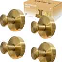 Suction Cup Hooks, Suction Cup Hooks for Shower,Removable Towel Hooks for Bathroom Window Glass Door Wall, Bath Robe Looafh Wreath Hook for Hanging (Gold)