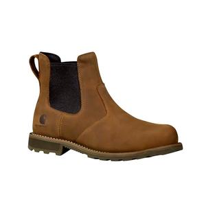Carhartt Frontier Men's 6" Leather Steel Toe Chelsea Work Boot, Safety Slip Resistant and Waterproof, Brown - 10 M