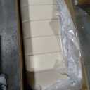 Rectangular Footstool, Ottoman Bench, Bedroom Bench with Storage, Bench for End of Bed, for Living Room, Bedroom(White,51.2in/130cm)