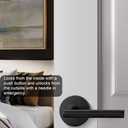 Goldenwarm Black Door Handles Interior Privacy Door Handles with Lock, Door Lever for Bathroom and Bedroom, Matte Black Door Handle Keyless Push Button Lock Door Lever(6 Pack)