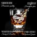 Onebttl Godfather Gifts, Whiskey Glass Funny Gift Idea for The Best Godfather for Proposal, Christmas, Birthday, Box and Greeting Card Included - THE MAN THE MYTH THE LEGEND